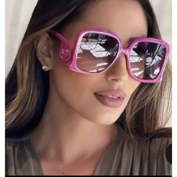 NEW Gucci GG1326S-004-58 FUSHSIA Sunglasses - Picture 1 of 13